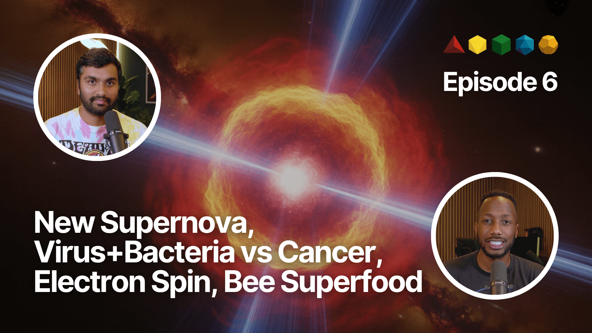 New Supernova, Virus+Bacteria vs Cancer, Electron Spin, Bee Superfood